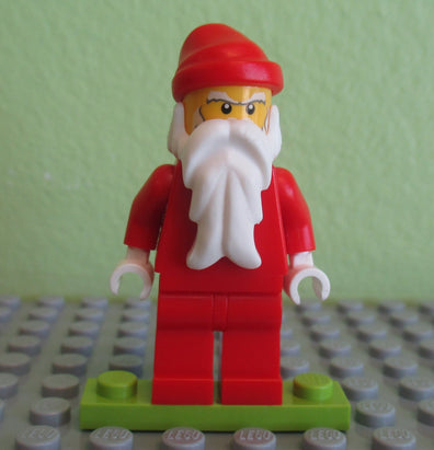 LEGO Minifigure-Santa, Red Legs, White Bushy Eyebrows-Holiday / Christmas-HOL013-Creative Brick Builders